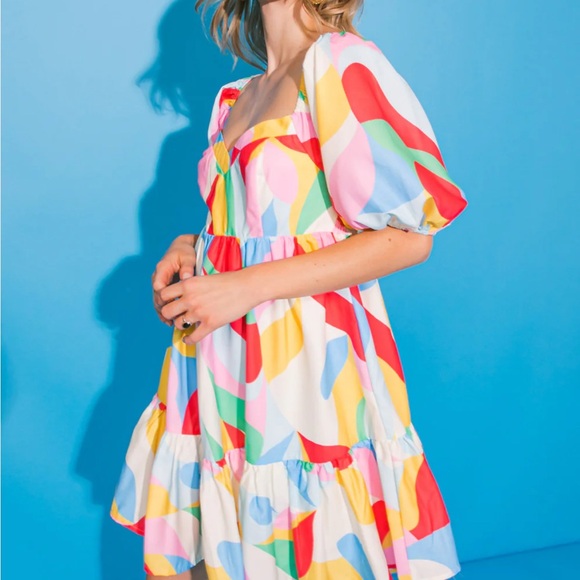 Multi-Color Mini Dress - Picture 3 of 7